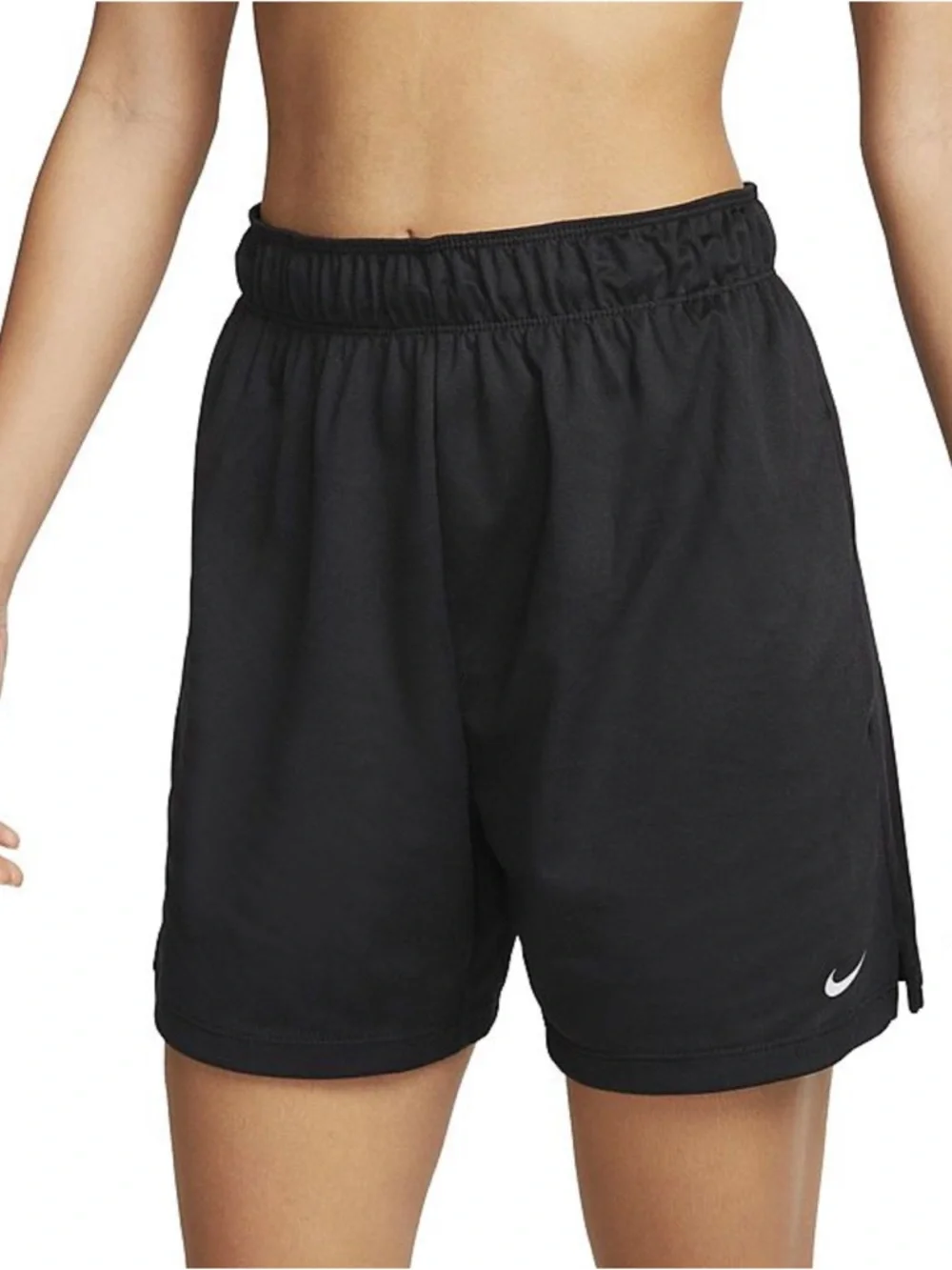 NIKE Elastic Waist Athletic Shorts Black L Large $35 EUC KL